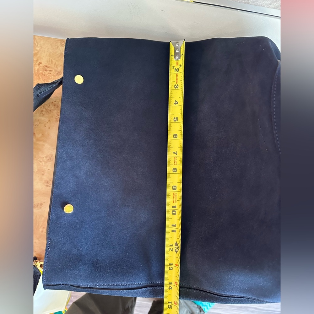 Marni Dark Blue Suede Tote Bag - Picture 7 of 11